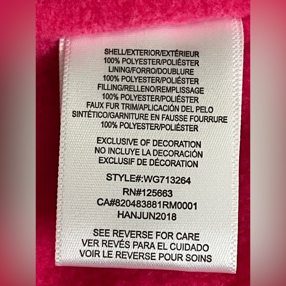 Wippette Kids Little Girl Pink Full Zip Jacket Size 4T - Picture 4 of 9